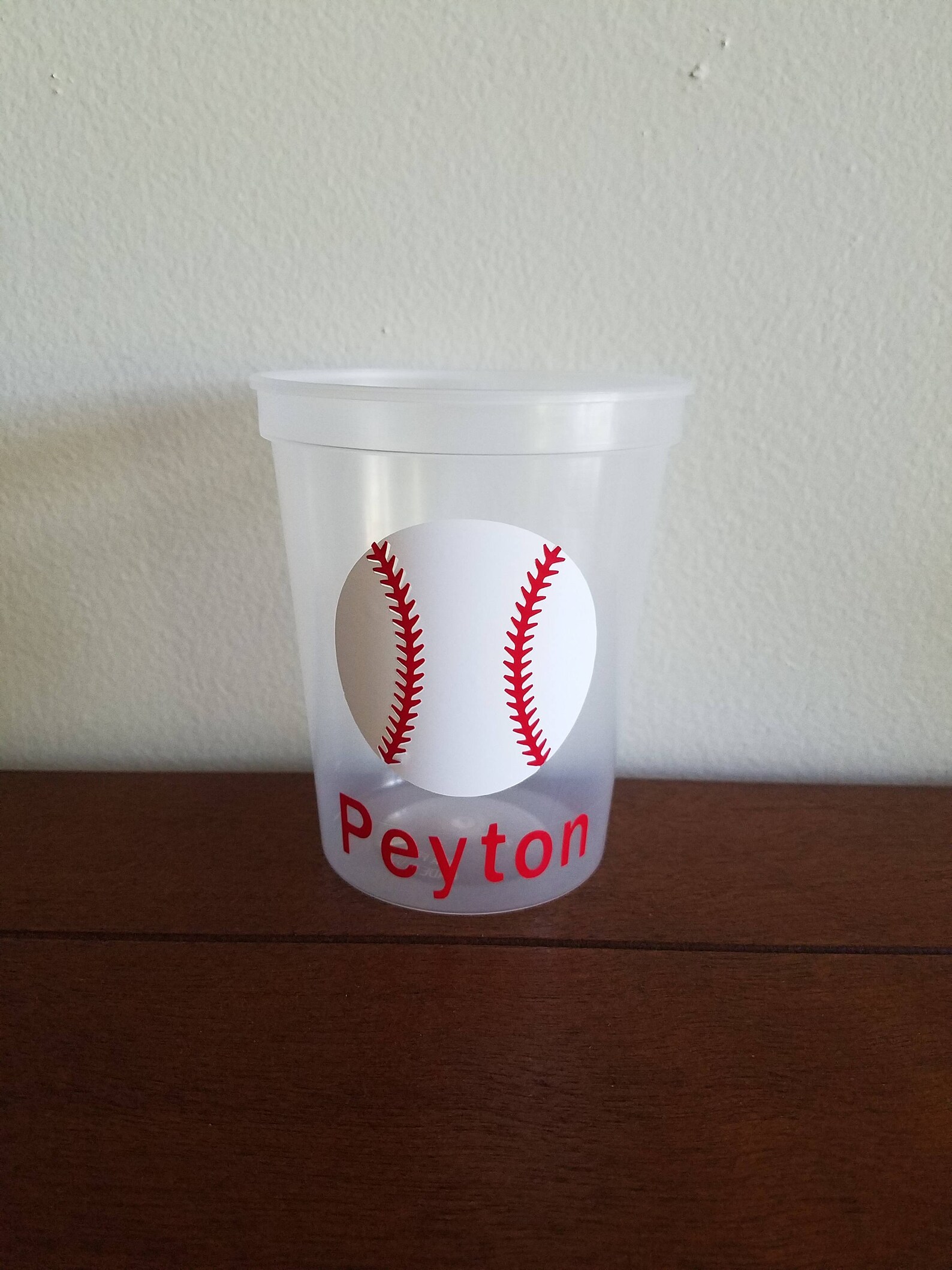 Personalisierte Baseball CupsClear Cups mit Deckel und Etsy