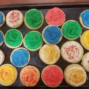 Fresh Homemade Cream Cheese Butter Cookies with Homemade Buttercream Frosting-2 Dozen