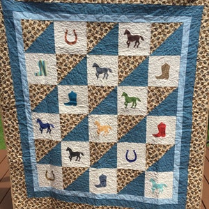 Handmade Quilt  Western Horses # 124