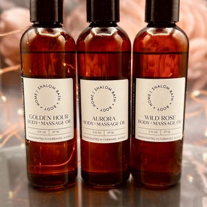 BODY + MASSAGE OIL | Fragrance Free | No Synthetic Colors |  Essential Oil  |  Pamper | Spa Day | Gift  Basket | Relax | Gift for Her