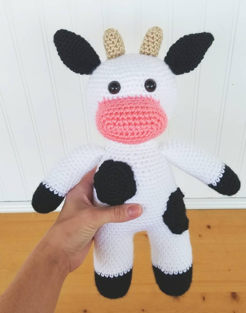 Crochet Cow Plush Cow Stuffed Animal Crochet Farm Animal | Etsy