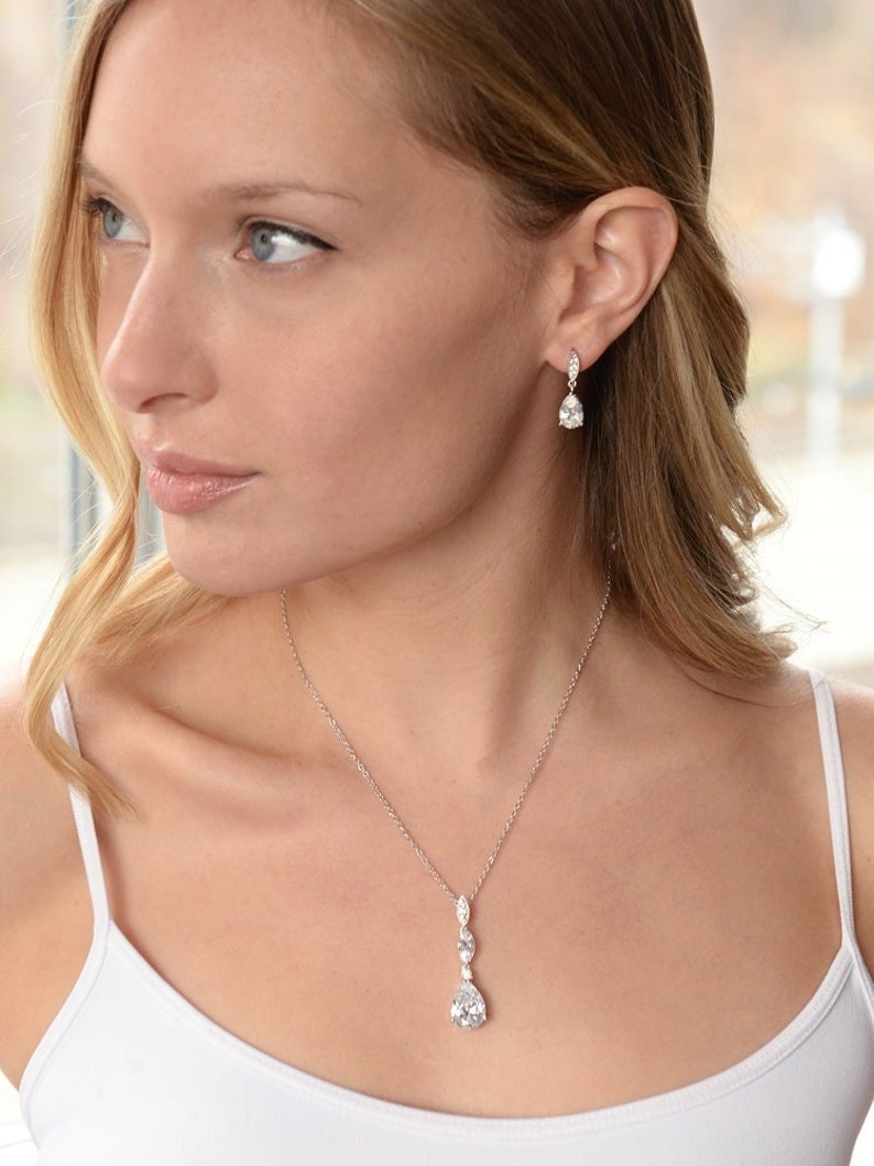 Crystal Bridal Jewelry Set Bridesmaid Jewelry Set Wedding Etsy