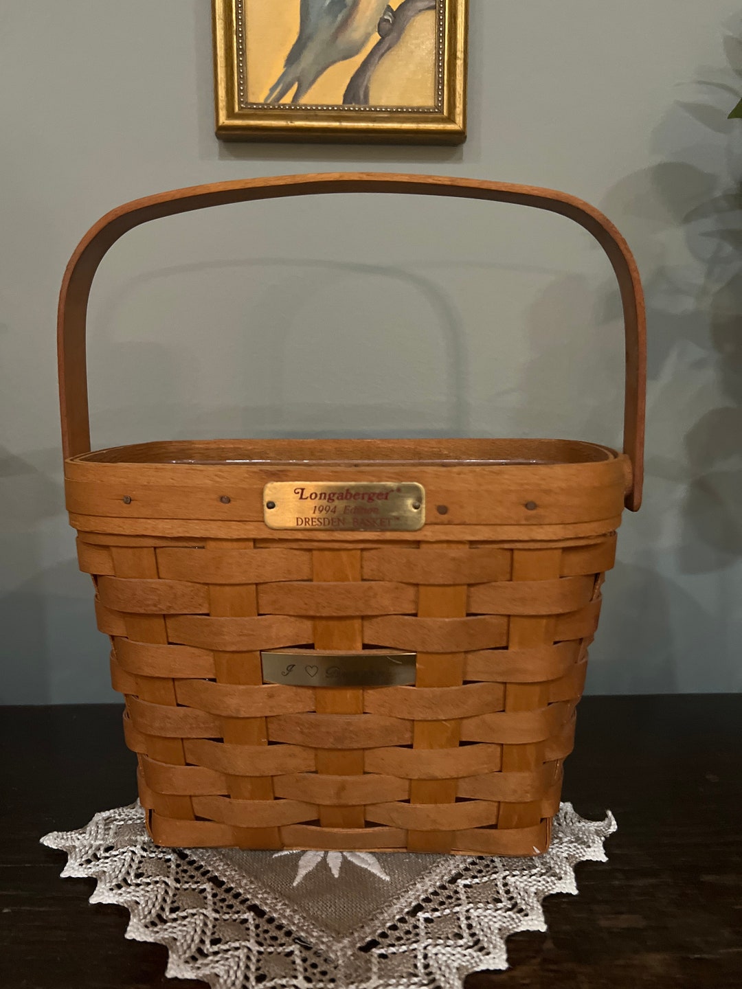 Vintage Limited Edition Dresden Basket Etsy