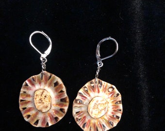 Hand carved Deer Antler Earrings