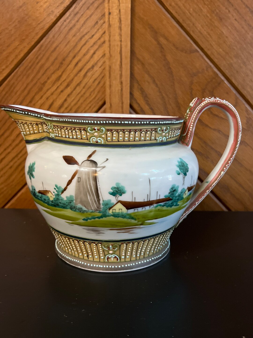 Extra Large Antique Nippon Pitcher Etsy
