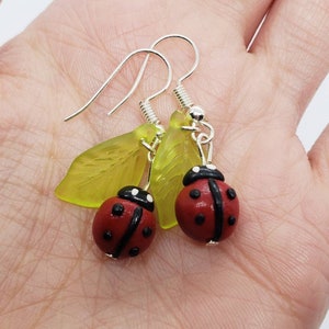 Lovely Lady on a Leaf Earrings