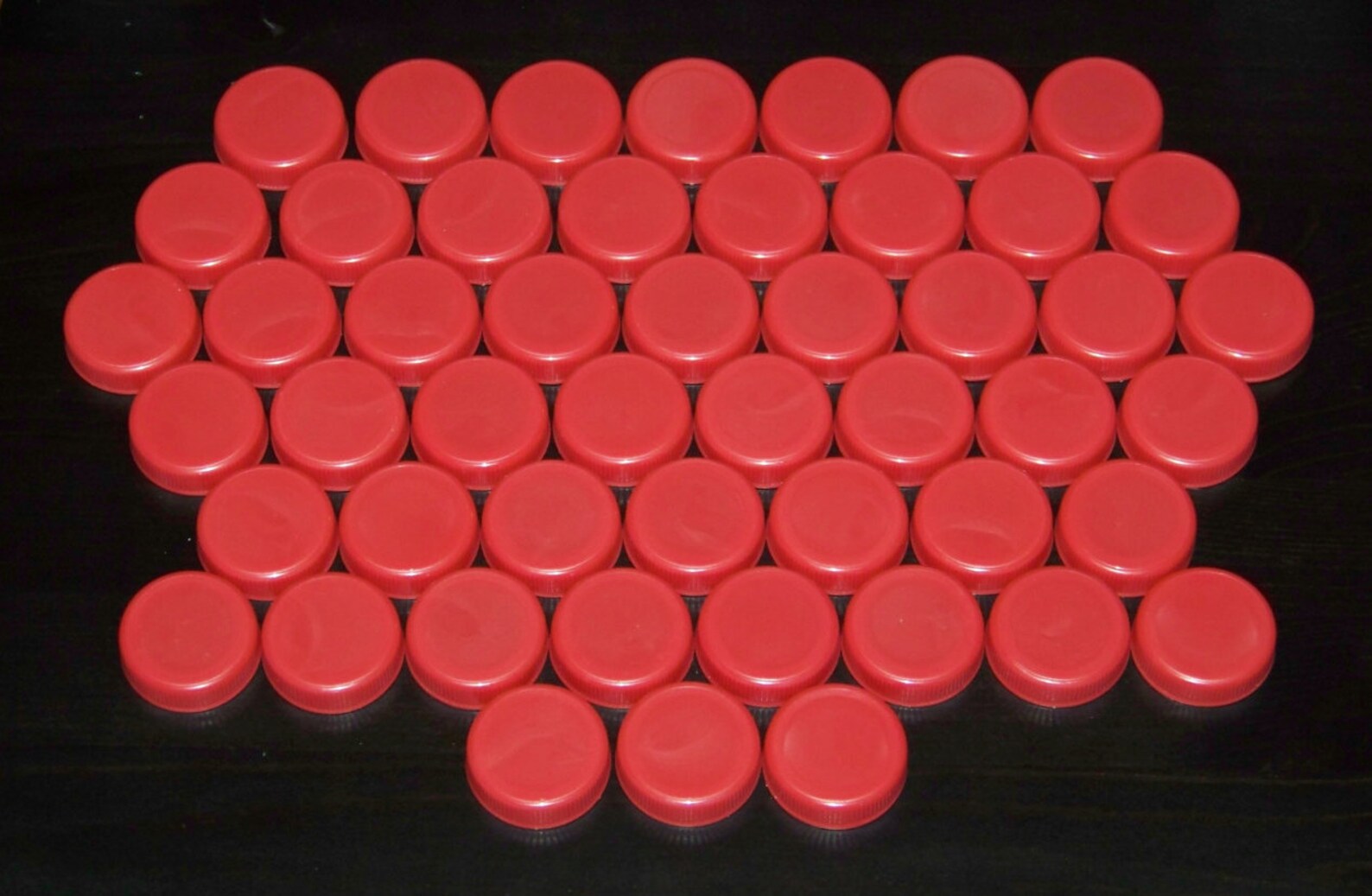50 Red Used Plastic Bottle caps from Whole Milk jugs Etsy