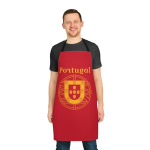 Portuguese Portugal Apron (AOP) Portuguese kitchen acores azores Açores cooking bbq linguica| artful european | portuguese patterns  azore