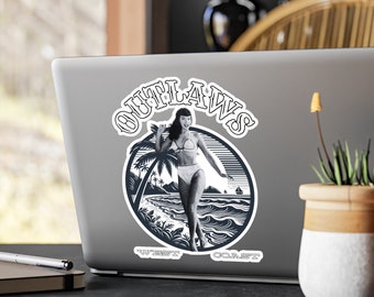 Bettie Page West Coast Outlaws Stickers Kiss-Cut Vinyl Decals Outlaw shirt