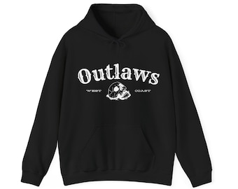 Outlaws West coast melting skull hoodie Sweatshirt Outlaw shirt