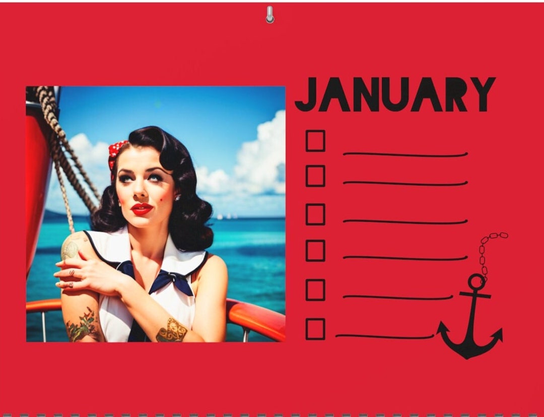 Official A.I. Pin up Girls Wall Calendars 2024 Etsy