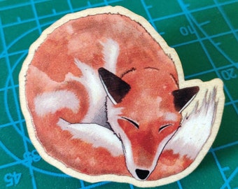 Alfiler de zorro de madera