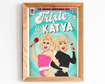 Impresión A4 de Trixie y Katya