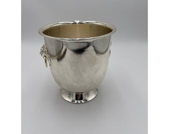 Silver Plated Lion Head Champagne Bucket Pedestal Base Wedding Entertaining