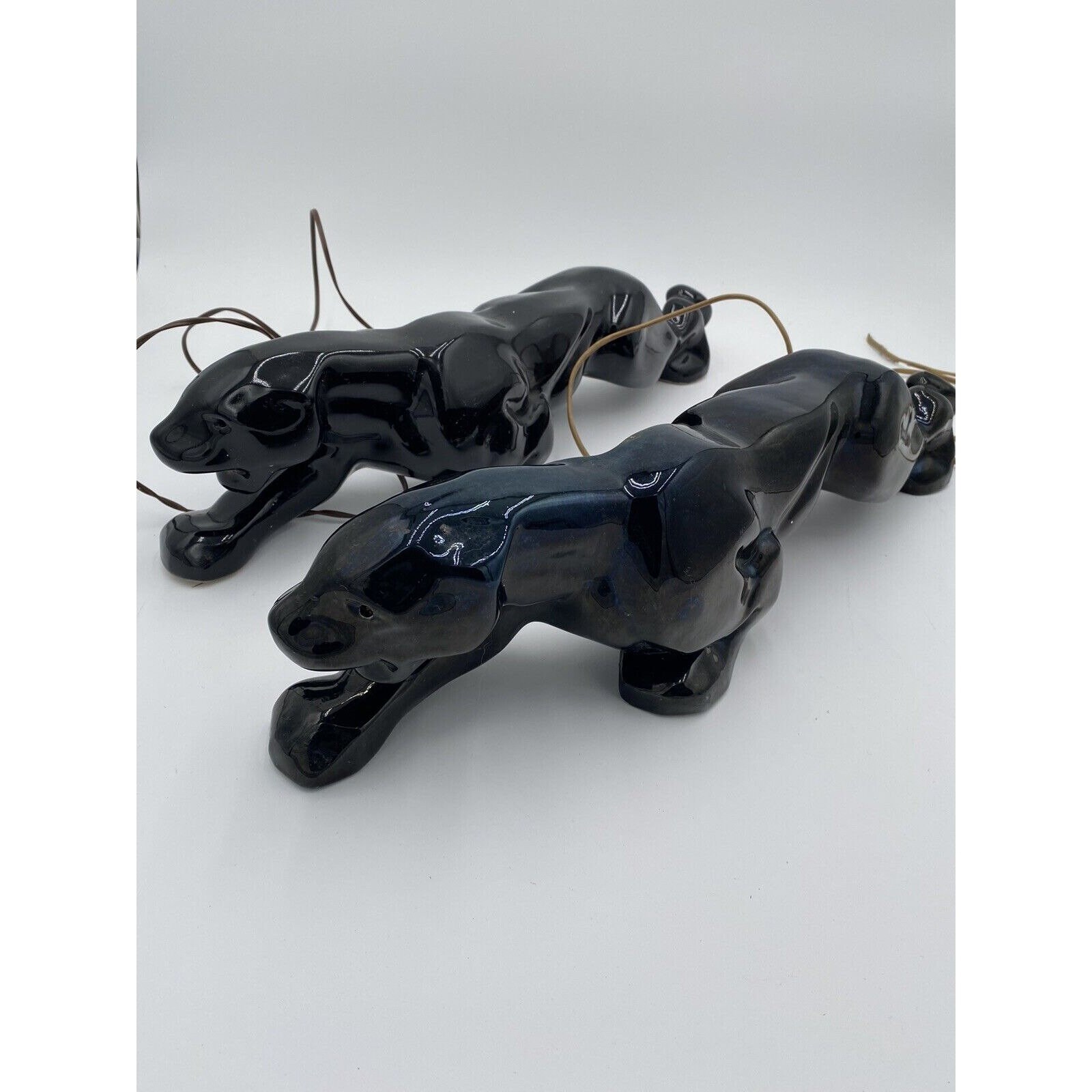 Vintage 1950's MCM Black Panther TV LAMP 19