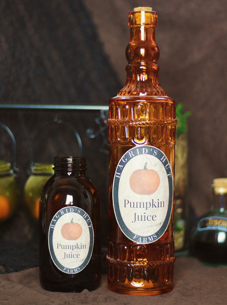 Pumpkin Juice Bottle label Printable | Etsy
