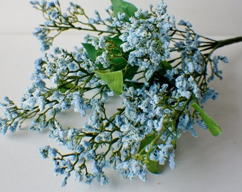 15" Blue Cluster Berry bunch, Silk Artificial Flowers DIY wedding flowers Floral stems Flower Bunch, Home Accents, Center Piece, Vase Filler