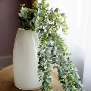 32&quot; Hanging Eucalyptus Bush,  Spray Stem, Greenery Garland, Faux Eucalyptus, Artificial Flowers, Floral stems, Flower Bunch, Home Accents