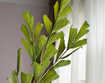25" Sea Grape stem, Green Stem, Greenery, Faux Lambs ear, Artificial Flowers, Floral stems, Flower Bunch, Home Accents, Wedding Greens