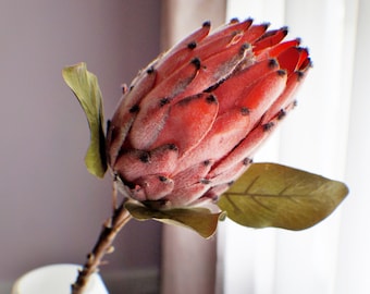 16 "hoch Protea Blume Koralle rosa künstliche Blume Hochzeitsblumen Tischdekor künstliche Blume Brautstrauß
