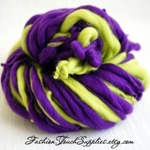 SALE: SUPER bulky Handspun yarn, Grapes, Super Bulky Thick and Thin Yarn, Art Yarn, knitting supplies crochet supplies image 4
