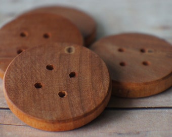 Wooden Button, Wood large button, Roung Wood Button, Knitting Sewing Jewelry Finding