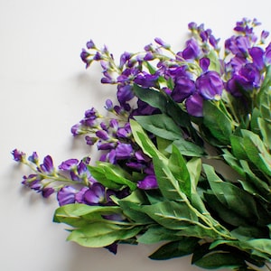 22&quot; Artificial Purple Wisteria Bush, Hanging Wisteria Bush. Artificial Wisteria, Filler and Greenery, Wreath Making, Wedding Garland Making