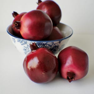 Artificial Pomegranates, 2.5 inches Fruits, Red Pomegranates, Home decor, home staging