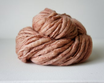 SALE: Merino SIlk Yarn, Bulky handspun yarn, Thick and Thin Yarn, Art Yarn, knitting supplies crochet supplies