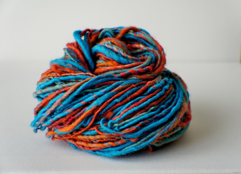 Art Yarn knitting supplies crochet supplies Thick and Thin Yarn SALE: Bulky handspun yarn