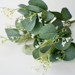 15&quot; Seeded Eucalyptus Bush, Greenery, Faux Eucalyptus, Artificial Greens, Floral stems, Flower Bunch, Bouquet making, Wreath making