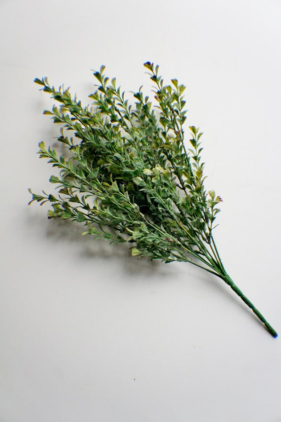 16" Boxwood Bush, Boxwood Stem, Greenery, Faux Boxwood, Artificial Flowers, Floral stems, Farmhouse Green, Home Accents, Center Piece