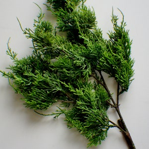 30&quot; Fresh Touch cederspray Kunstmatige dennenspray, stengel kerstgroen, wintergroen vakantie kunstmatige groenblijvende ceder