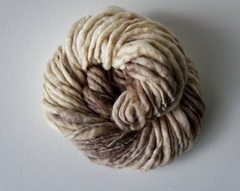 SALE: Merino SIlk Yarn, Bulky handspun yarn, Thick and Thin Yarn, Art Yarn, knitting supplies crochet supplies