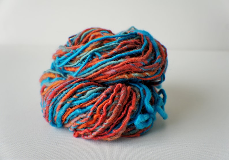 Art Yarn knitting supplies crochet supplies Thick and Thin Yarn SALE: Bulky handspun yarn