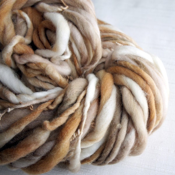 SALE: Bulky handspun yarn, Thick and Thin Yarn, Art Yarn, knitting supplies crochet supplies