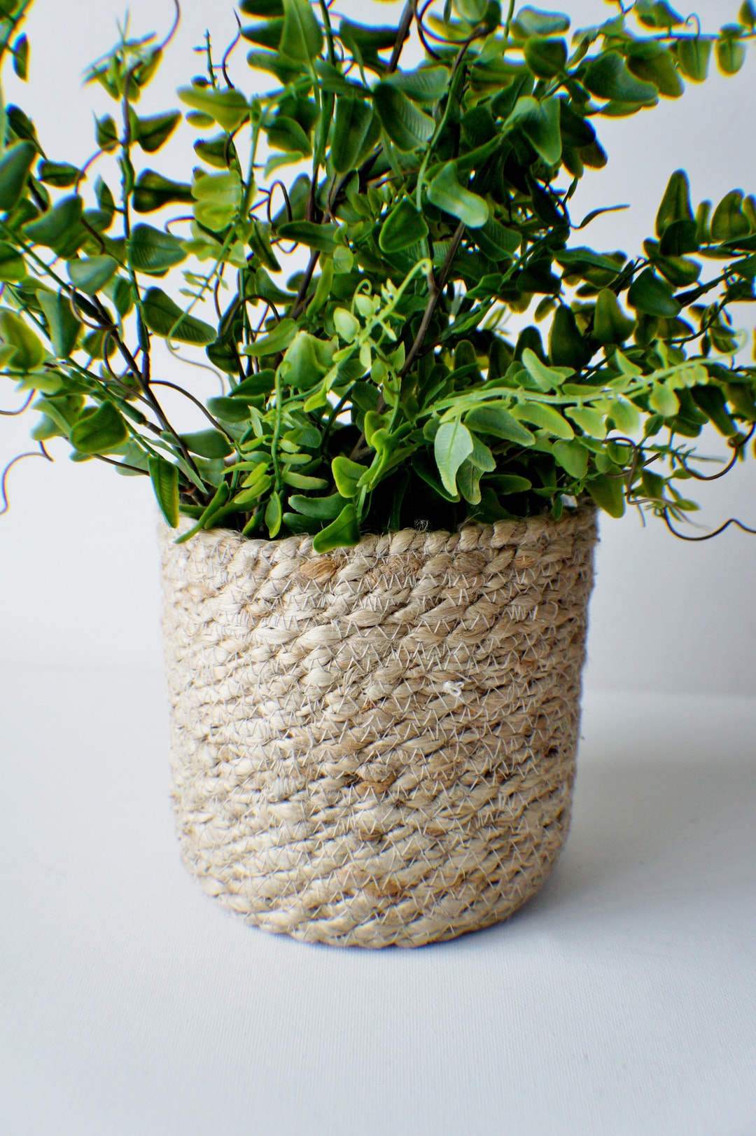 Jute Planter, Plant Pots, Jute Indoor Rope Planter, Farmhouse Decor ...