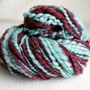 SALE: Handspun Yarn, Thick and Thin Yarn, Photo Prop yarn, Merino Art Yarn, knitting supplies crochet supplies, thick n thin