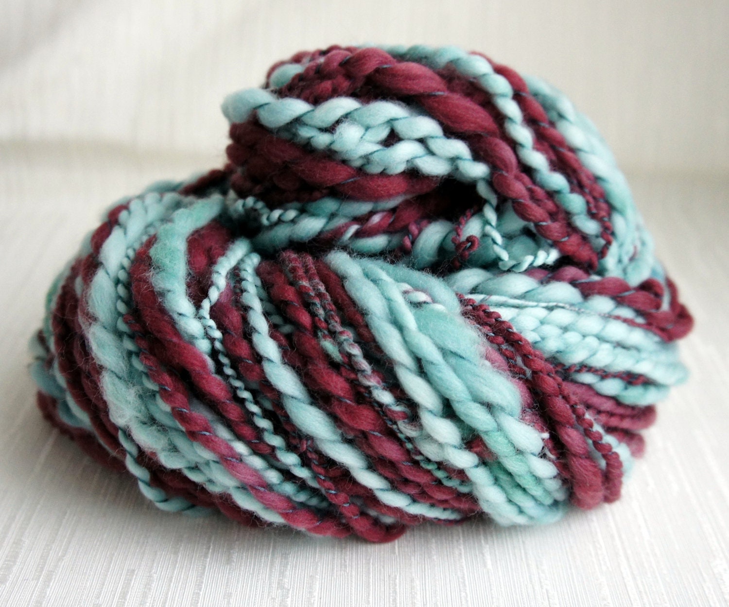 SALE Handspun Yarn Thick and Thin Yarn Photo Prop Yarn Etsy