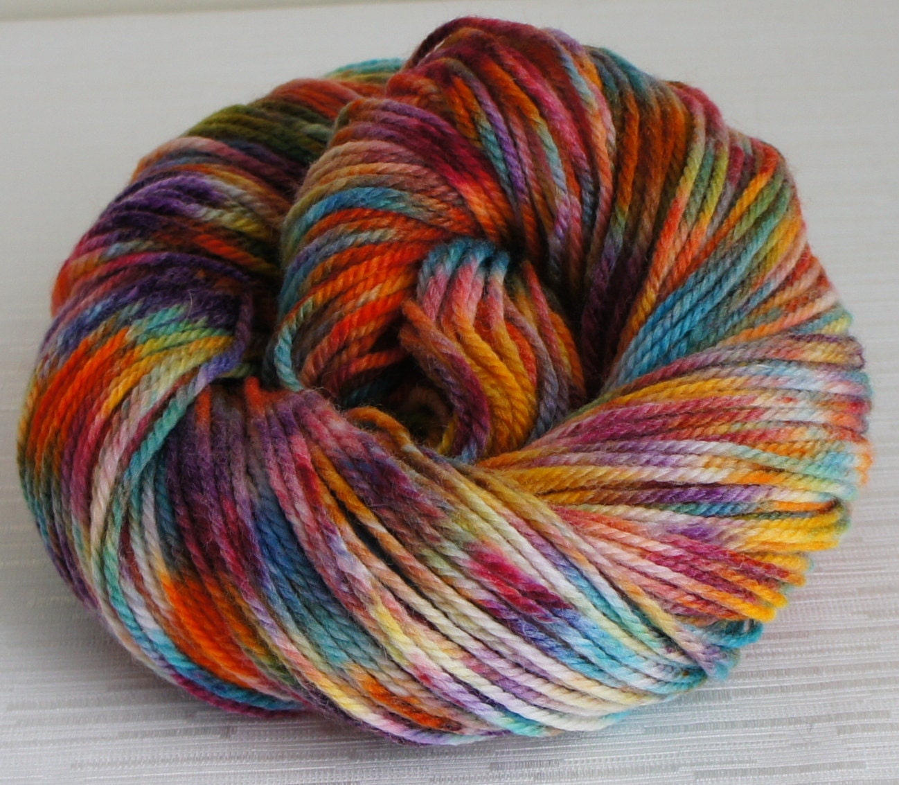 Hand Painted Yarn Hand Dyed Pure Wool 210 yards Worsted Etsy