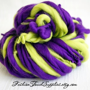 SALE: SUPER bulky Handspun yarn, Grapes, Super Bulky Thick and Thin Yarn, Art Yarn, knitting supplies crochet supplies image 3