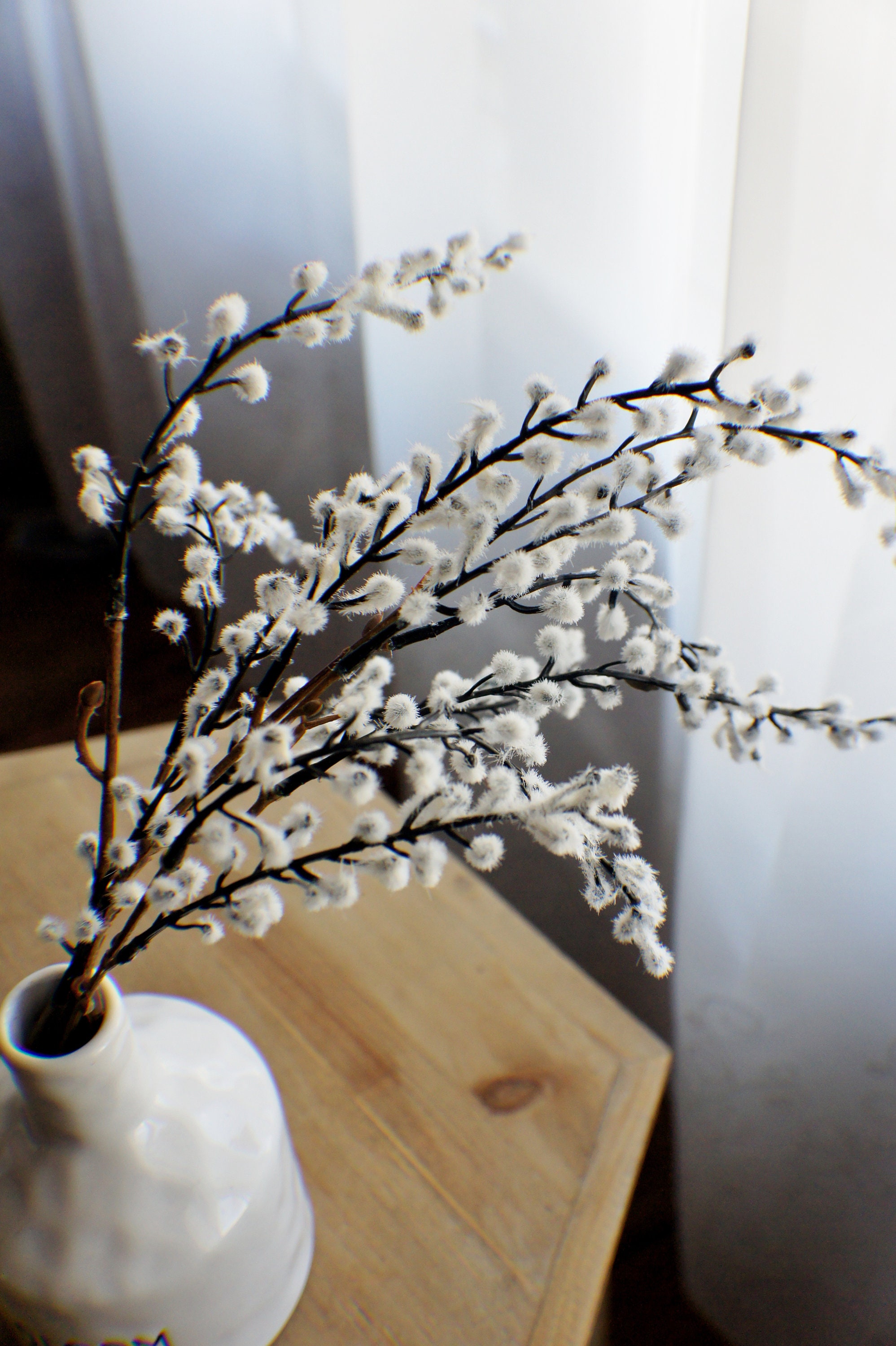 Aqumotic Artificial Pussy Willow Branches for Vases 1pc Tall Pussywillow in  Floor Vase Fake Twigs Espigas Para Decoracion Largas - AliExpress