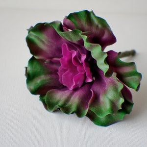 Faux ornamental cabbage, ornamental cabbage, faux kale, faux cabbage stem, green cabbage stem, artificial ornamental cabbage