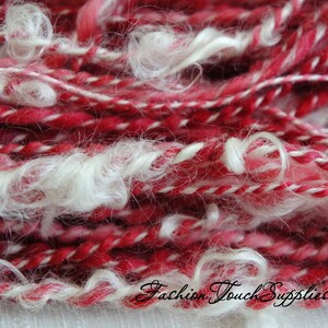 SALE: Handspun Yarn, Santa Merino Art Yarn, Thick and Thin Yarn, knitting supplies crochet supplies, thick n thin image 3