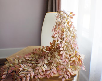 Guirlanda de eucalipto, folhagem artificial, trepadeiras, guirlanda de flores, decoração rústica para casamento.