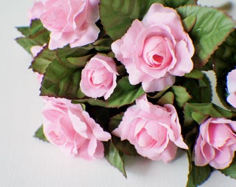 Faux ornamental rose bush, ornamental rose bush, faux flowers, faux rose stem, purple cabbage stem, artificial ornamental rose