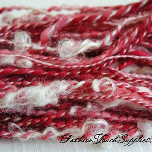 SALE: Handspun Yarn, Santa Merino Art Yarn, Thick and Thin Yarn, knitting supplies crochet supplies, thick n thin image 4