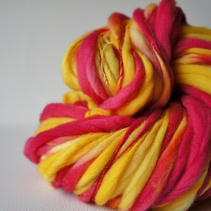 SALE: Handspun Yarn, Thick and Thin Yarn, Merino Art Yarn, knitting supplies crochet supplies, thick n thin, photo prop yarn