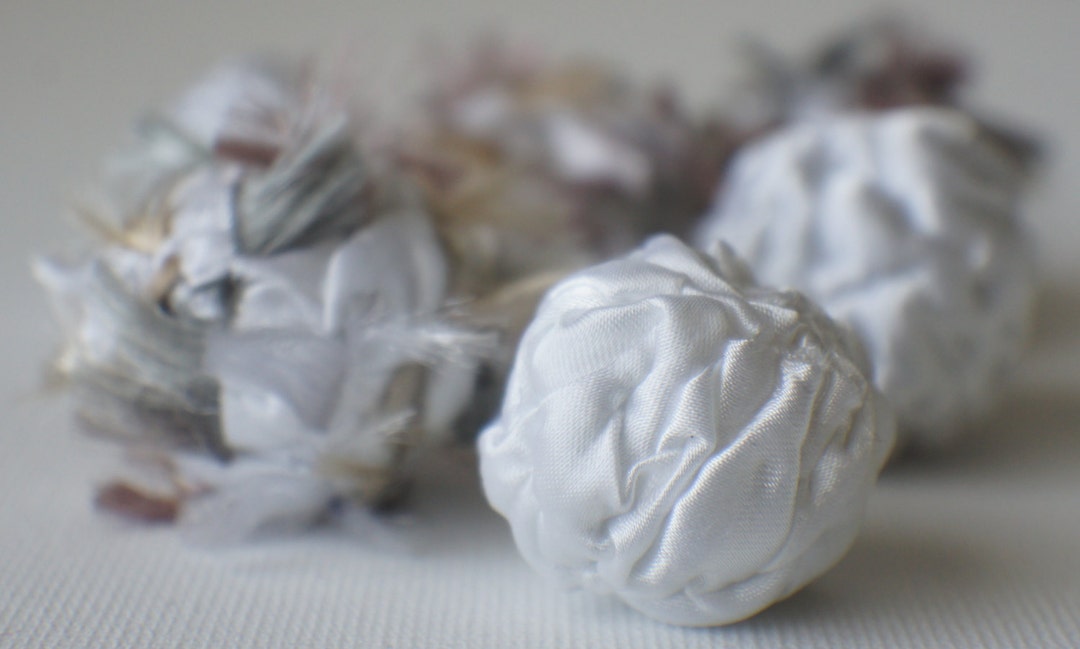 Felt Beads Extra Large Beads White Shades Beads Felt Balls Etsy