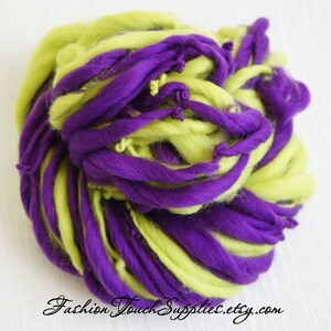 SALE: SUPER bulky Handspun yarn, Grapes, Super Bulky Thick and Thin Yarn, Art Yarn, knitting supplies crochet supplies image 2